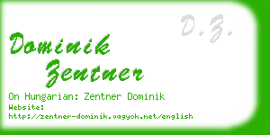 dominik zentner business card